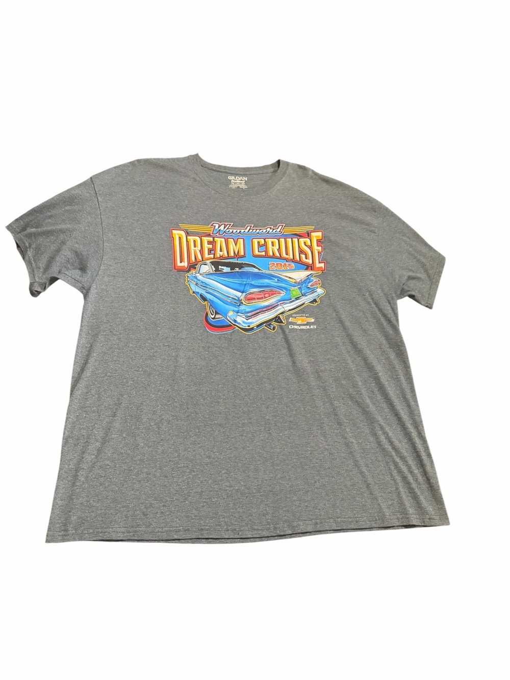 Woodward Dream Cruise 2015 Chevrolet T-Shirt Men's Size XXL Grey Graphic